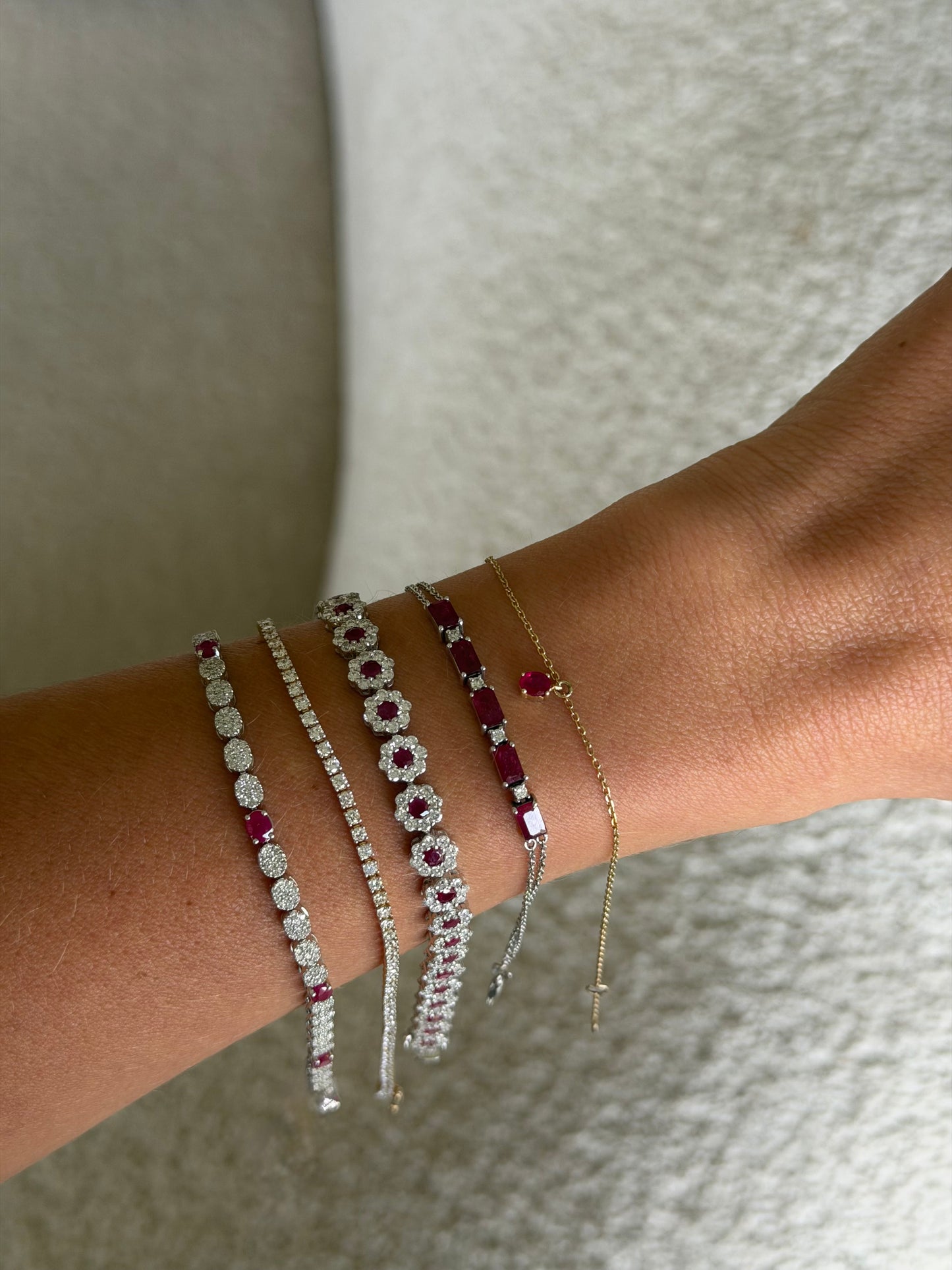Tennis Bracelet Flower